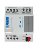 EECTC17B01KNX FANCOIL CONTROLLER 0-10v The Fan Coil Unit Controller is used to control fan coil units, floor heating or switch actuators. Depending on the design of the device, fan coil units are used in 2-pipe or 4- pipe systems. It controls up to 3 fan speeds (Relay or 0- 10V outputs) as well as heating or cooling valves (Proportional or electrothermal valve) respectively. The mode of control is based on two-step control or a time- discrete PI controller with setpoint/actual value comparison. The valves and the fan can be regulated directly by devices via the closed loop of this controller. When the Fan Coil Unit Controller is used in floor heating, it can control up to seven channel. All of the floor heating channel control is used a time-discrete PI controller with setpoint / actual value comparison. 1