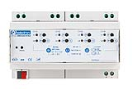 EELDM04A01KNX UNIVERSAL DIMMER 4 CHANNELS X300W DM04A01KNX is a KNX universal power dimmer 4-channels with automatic identification of load type and with settable parameters to optimize control of different lamps like LED, incandescent and halogen, CFL dimmable lights, low voltage lamps with electronic or ferromagnetic transformer. 1