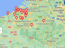 0032 Klanten Belgie  landkaart