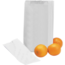 1037000016 Witte fruitzakken met naamdruk (Lux Pack) 1/2 kg  - 10Kg.  1037000016