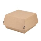 1082000123 Karton hamburgerbox-groot XL-AP6-kraft/af 145x145x80  - 4x100st Karton hamburgerbox-groot XL-AP6-kraft/af 145x145x80  - 4x100st ECO - Karton hamburgerbox