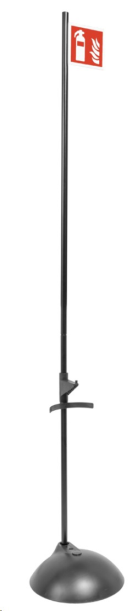 11900066 Staander zwart met pictogram - montage aan kraan Staander zwart met pictogram - montage aan kraan staander met vlag kraan montage