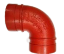 70000010 Grooved Elbow 90° 1 1/4"  RAL3000 FM approved Grooved Elbow 90° 1 1/4"  RAL3000 FM approved
 bocht 90gr SDSX