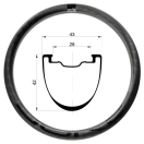 DUSI-AERAW-42 Duke SIERRA Aera W 42mm 24h <!DOCTYPE HTML PUBLIC "-//W3C//DTD HTML 4.0 Transitional//EN">
<html><head>
<meta content="text/html; charset=unicode" http-equiv="Content-Type" />
</head>
<body>DUKE RIM SIERRA ÆRA W 42<br />420 g allround aerodynamiek voor brede banden. 
De Sierra Æra W42 is onze Elite carbon Æra Wide-gravelvelg, ontworpen om de 
overgang tussen band en velg bij snelle gravelopstellingen te 
optimaliseren.<br /><br />Met een buitenbreedte van 43 mm sluit hij naadloos aan op 
de zijwanden van moderne gravelbanden om de aerodynamische efficiëntie te 
verbeteren, zonder onnodige blootstelling aan de wind. Dit is met name relevant 
aan de voorkant, maar de velg kan ook worden gebruikt in een bijpassende 
W42/W42-opstelling voor een stabiele en gebruiksvriendelijke aerodynamische 
configuratie.<br /><br />Belangrijkste processen en 
technologieën:<br /><br />Binnenbreedte van 28 mm, geoptimaliseerd voor moderne 
gravelbanden*<br />Æra CFD-profiel: kenmerkend reliëf dat de luchtweerstand met 
tot wel 10% vermindert ten opzichte van een gladde velg, zonder verlies van 
stabiliteit bij zijwind<br />Breed profiel: buitenbreedte van 43 mm om de overgang 
tussen band en velg te optimaliseren<br />SLR5: geavanceerde opbouw van Toray 
T1100-koolstofvezels en hars van ruimtevaartkwaliteit<br />SpokeCore: gegoten 
spaakgaten (24h) voor een homogenere structuur<br />VFP: afwerking zonder blanke 
lak, duurzamer en milieuvriendelijker<br />DRC: trillingsdemping voor meer comfort 
en precisie<br />AntiPinch: anti-pinch velgranden om bandenscheuren bij schokken 
te helpen voorkomen<br />Hooked / Tubeless Ready: optimale veiligheid en 
compatibiliteit met moderne banden<br />Resultaat:<br /><br />Een snelle, stabiele en 
volledig bruikbare aero-gravelvelg, ontworpen om de efficiëntie met brede banden 
te verbeteren, zowel als aparte voorvelg als in een bijpassende 
W42/W42-set.<br /><br />* Optimale aero-bandbreedte: 40 mm <> 45 mm. 
Compatibele breedte: 40 mm <> 2,4".</body></html> DUKE RIM SIERRA ÆRA W 42