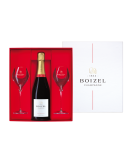 PROMO113 GIFT BOX FOR 1 BOTTLE (75 cl) - incl. 2 Champagne glasses Premium  Giftbox