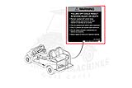 CC101705701 Decal, Warning Used on: Precedent 2004-current, Carryall 500/550, Transporter 2014-current.

Country of origin: America.
If the parts are not in stock, delivery time 10-14 days.  Decal, Warning